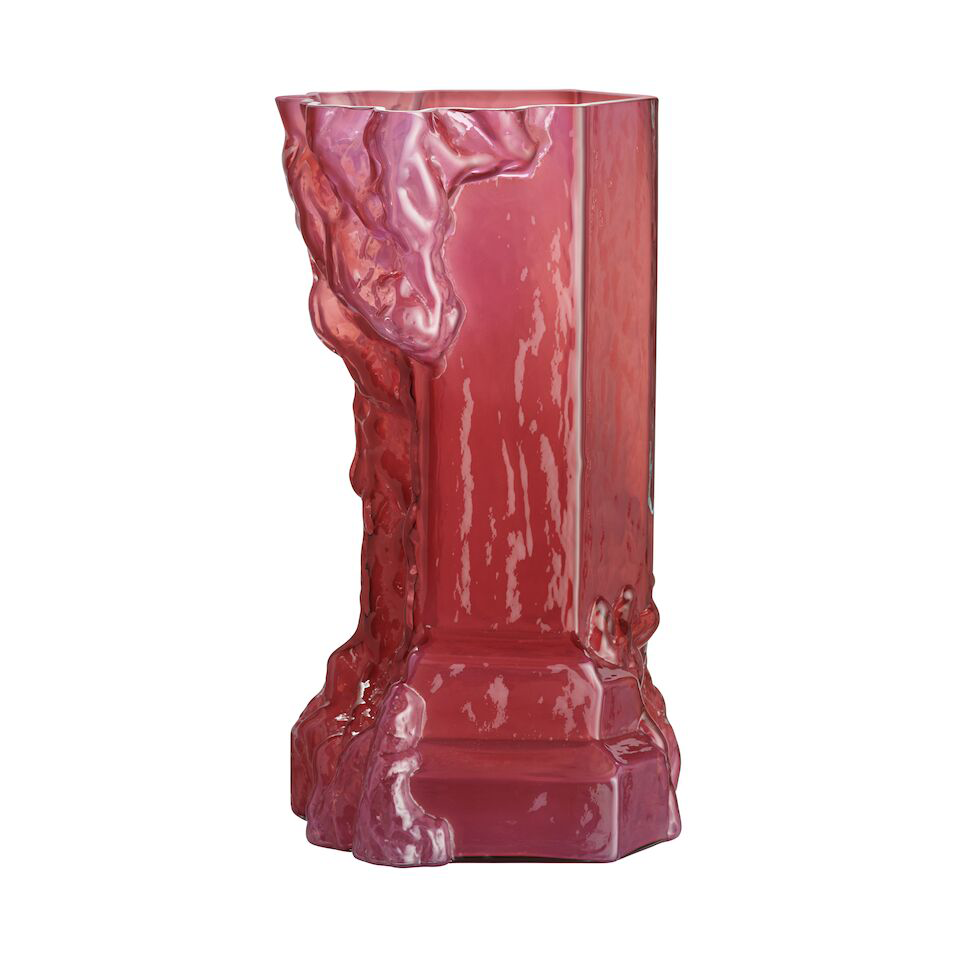 Bilde av Kosta Boda Rocky Baroque vase 35 cm Hot pink