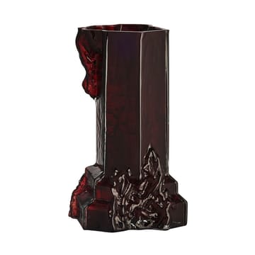 Rocky Baroque vase 35 cm - Oxblood - Kosta Boda