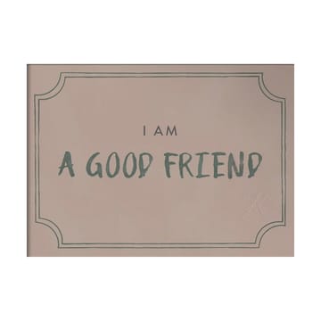 Good Friend Diploma poster 21x30 cm - Dusty rose - Kunskapstavlan®