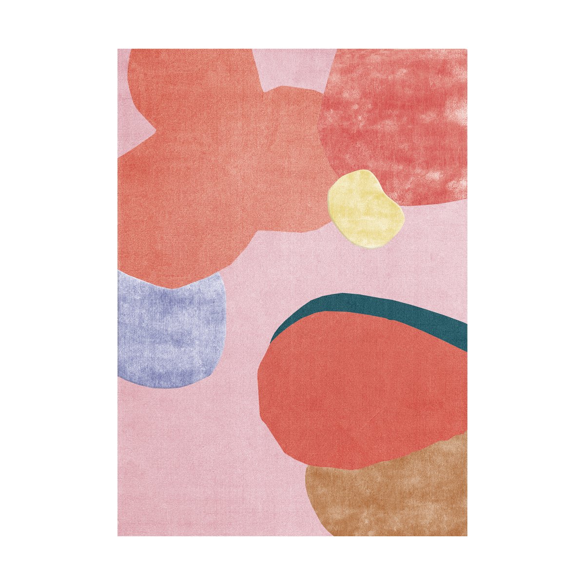 Bilde av Layered Flower Field ullteppe 200x300 cm Pink