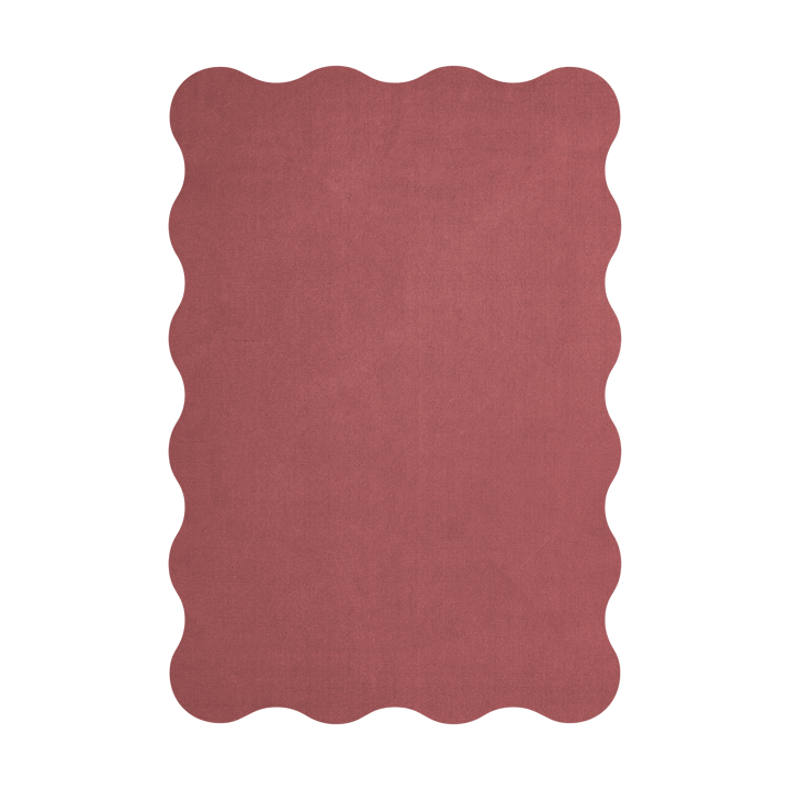 Scallop ullteppe 180x270 cm - Rosewood red - Layered