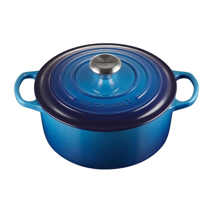 Le Creuset Signature rund gryte 4,2 l - Azure blue - Le Creuset