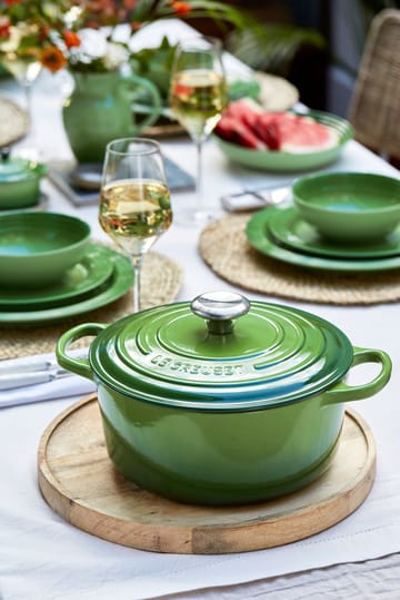 Le Creuset Signature rund gryte 4,2 l - Bamboo Green - Le Creuset