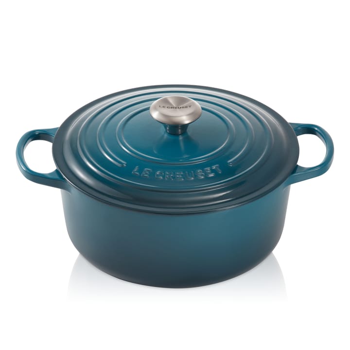 Le Creuset Signature rund gryte 4,2 l - Deep Teal - Le Creuset