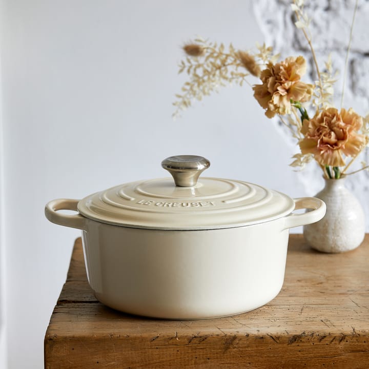 Le Creuset Signature rund gryte 4,2 l, Meringue Le Creuset