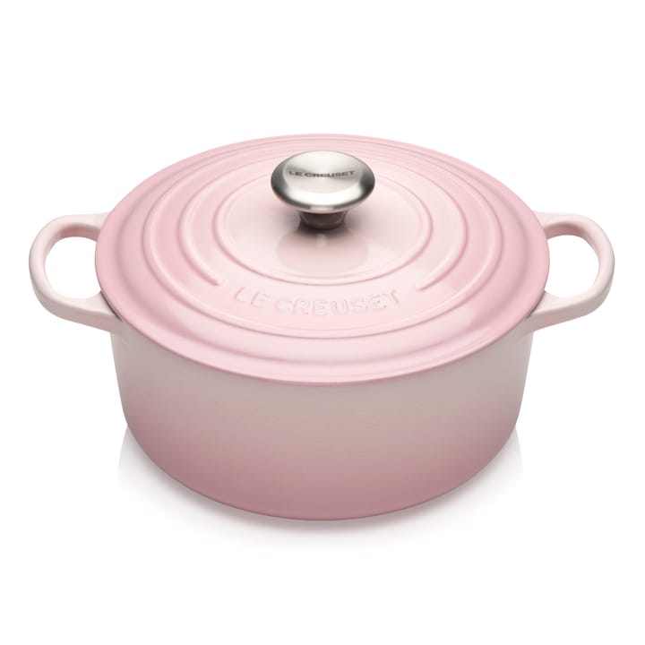 Le Creuset Signature rund gryte 4,2 l - Shell pink - Le Creuset