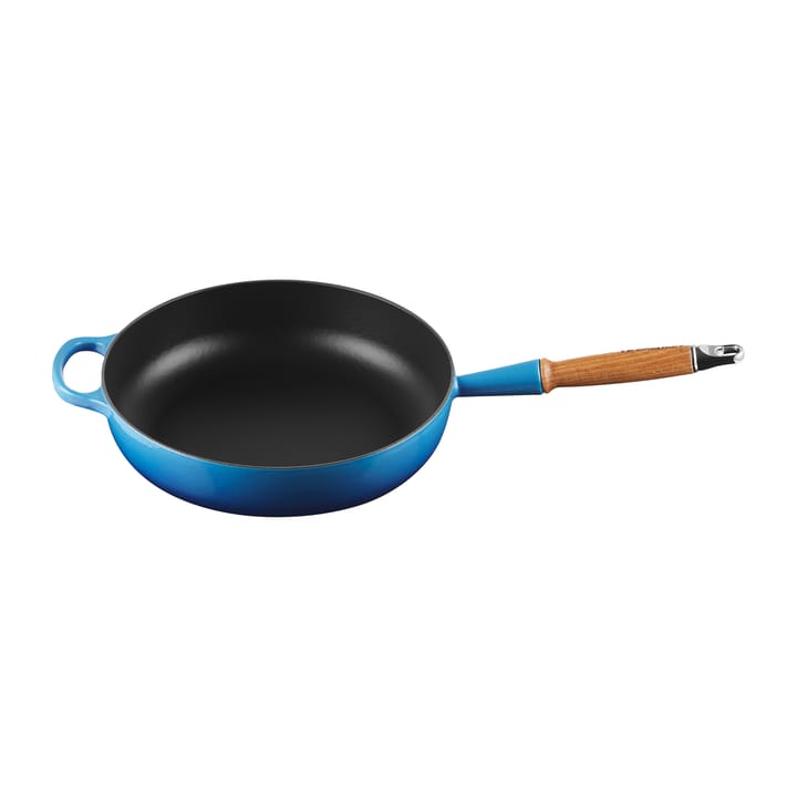 Le Creuset Signature traktørpanne trehåndtak 28 cm - Azure blue - Le Creuset