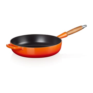 Le Creuset Signature traktørpanne trehåndtak 28 cm - Flame - Le Creuset