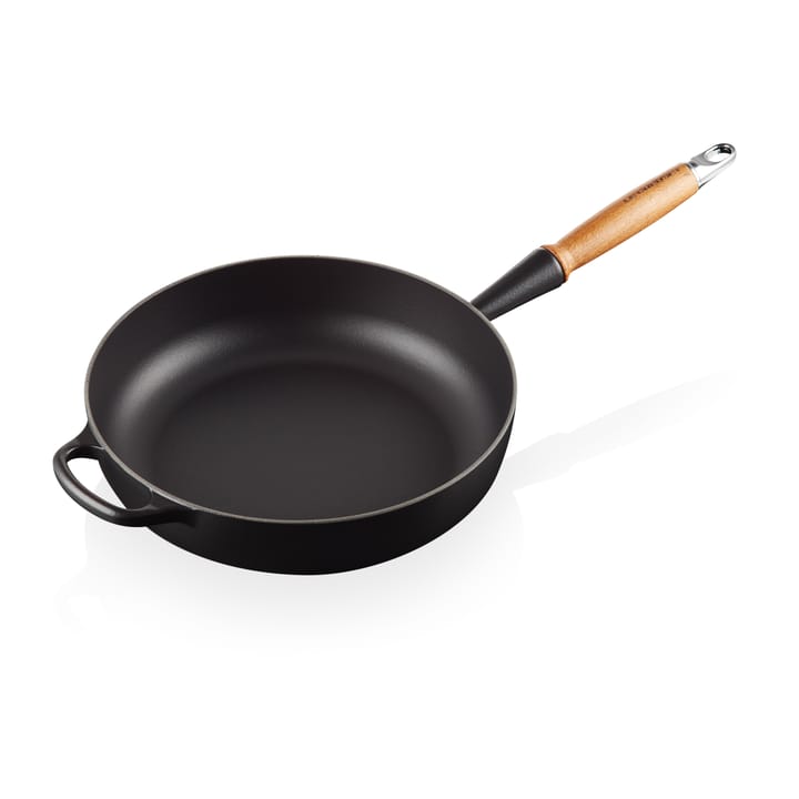 Le Creuset Signature traktørpanne trehåndtak 28 cm, Matte Black Le Creuset