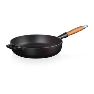 Le Creuset Signature traktørpanne trehåndtak 28 cm - Matte Black - Le Creuset