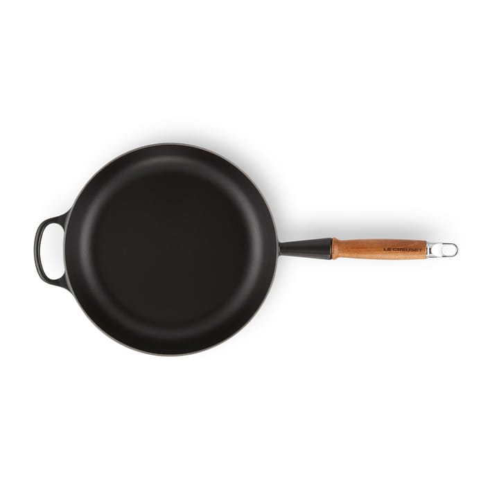 Le Creuset Signature traktørpanne trehåndtak 28 cm, Matte Black Le Creuset