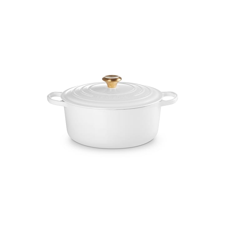 Le Creusett Signature rund gryte 6,7 l - White - Le Creuset