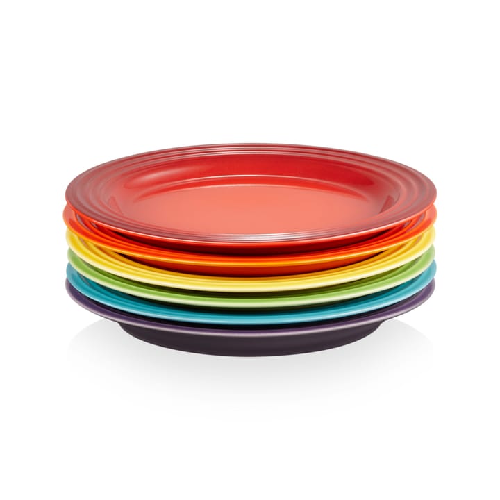 Le Creusett Signature tallerken 22 cm 6-stk. - Rainbow - Le Creuset