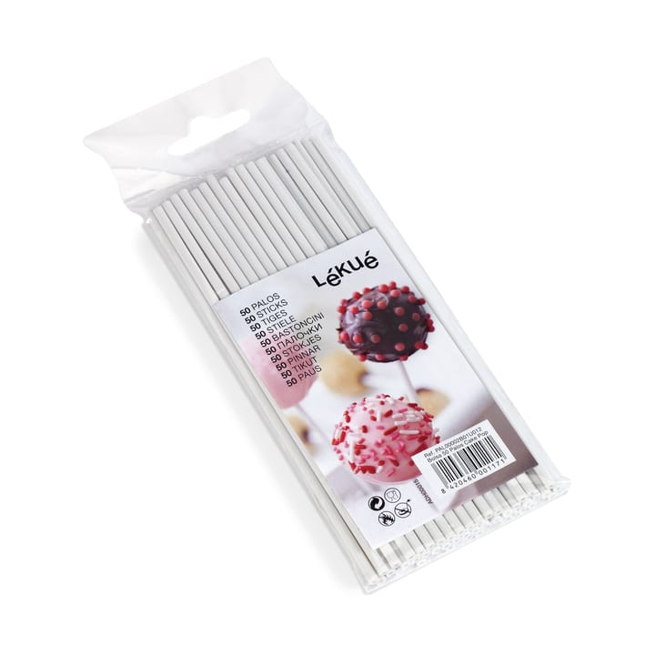 Lékué cake pops-pinner 50-pk - Hvit - Lékué