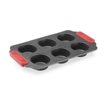 Lékué non-stick muffinsform 6 stk - Rød - Lékué