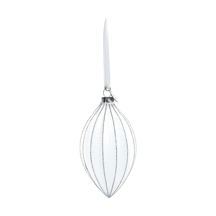 Navina juletrekule 12 cm - White-Silver - Lene Bjerre