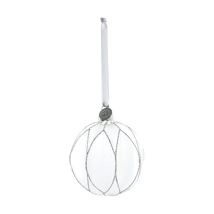 Navina juletrekule Ø 8 cm - White-Silver - Lene Bjerre