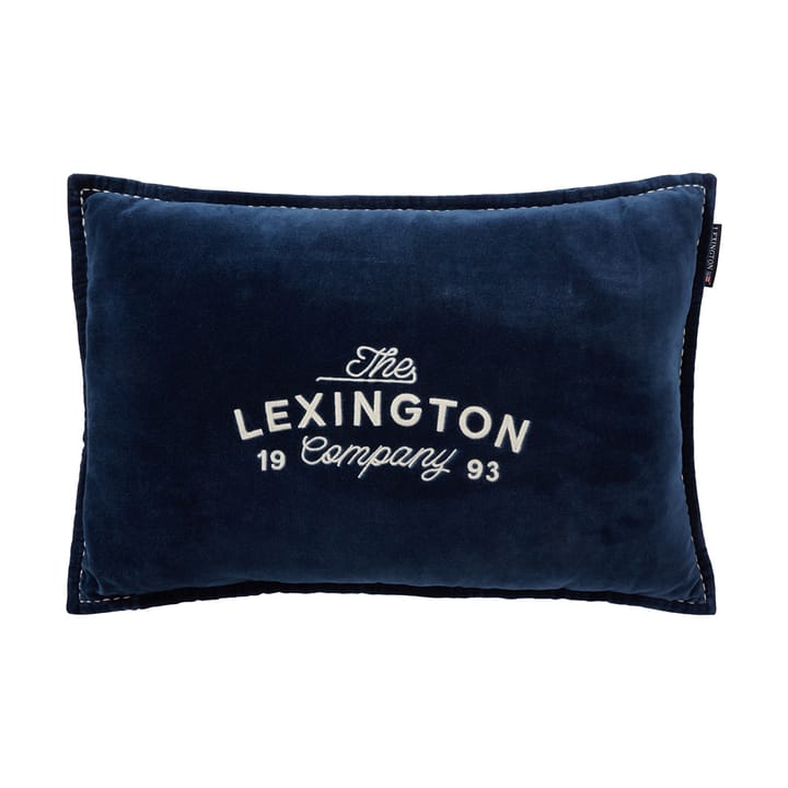 1993 Logo Organic Cotton Velvet pute 40x60 cm, Denim blue Lexington