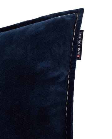 1993 Logo Organic Cotton Velvet pute 40x60 cm - Denim blue - Lexington