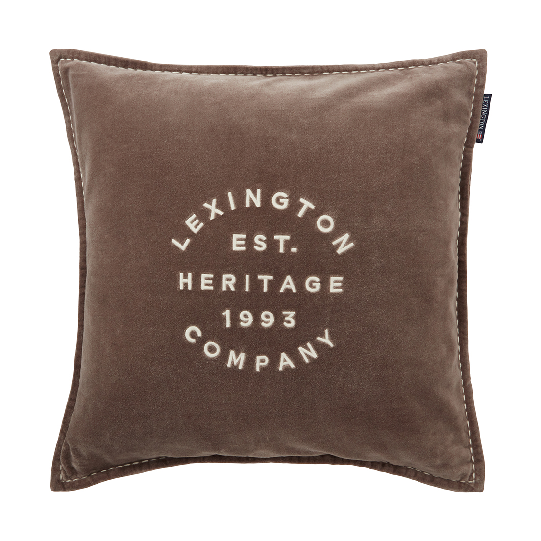 Bilde av Lexington 1993 Logo Velvet putetrekk 50x50 cm Brown