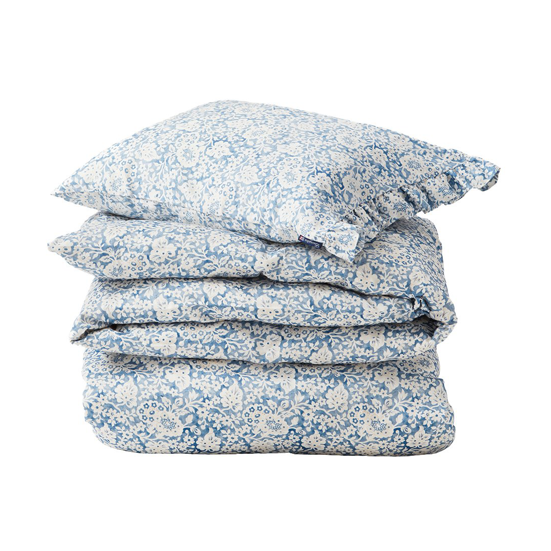 Bilde av Lexington Blue Floral Printed Cotton Sateen sengesett 50x60 cm 220x220 cm