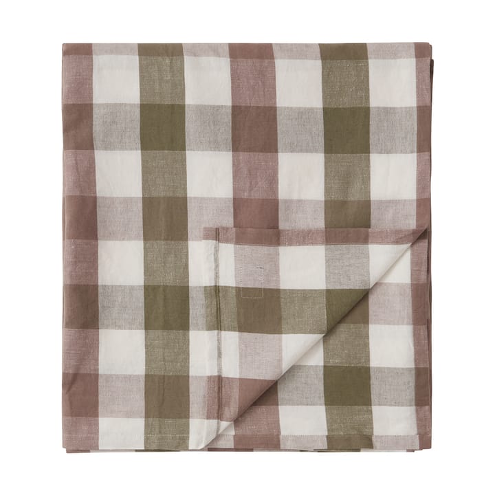 Checked Cotton Linen duk 150 x 250 cm, Olive Lexington