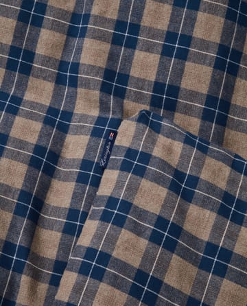 Checked Flannel sengesett 150x210 cm - Denim blue-beige - Lexington