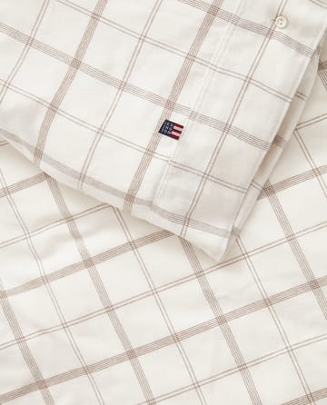 Checked Flannel sengesett 150x210 cm - White-brown - Lexington