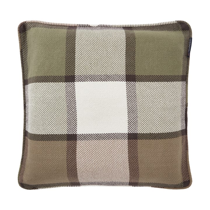 Checked heavy twill putetrekk 50x50 cm, Olive Lexington