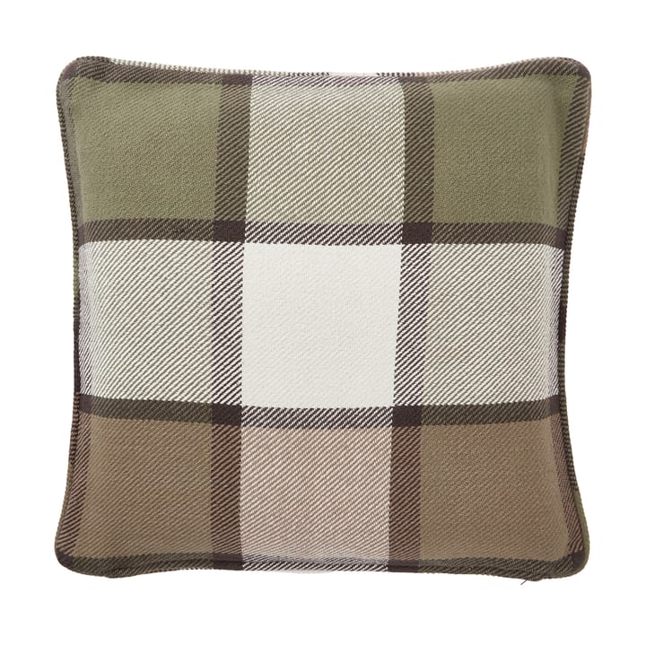 Checked heavy twill putetrekk 50x50 cm, Olive Lexington