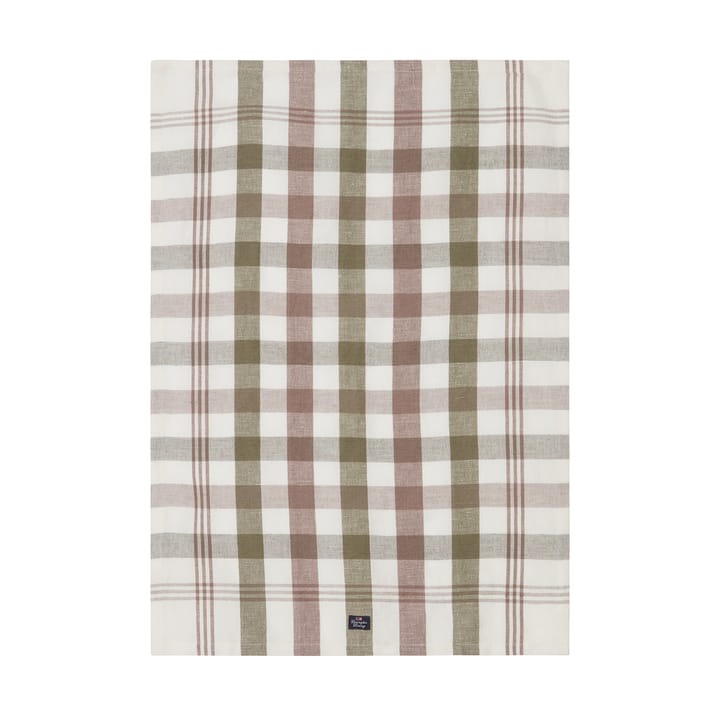 Checked Linen/Cotton kjøkkenhåndkle 50x70 cm - Olive - Lexington