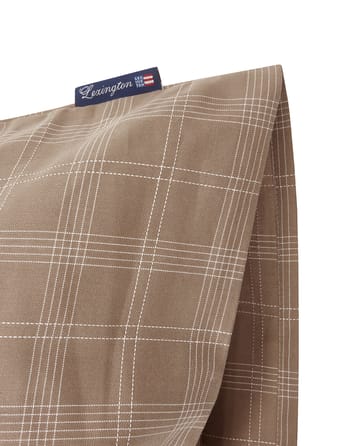 Checked Pin Point Oxford putetrekk 50x90 cm - Brown - Lexington