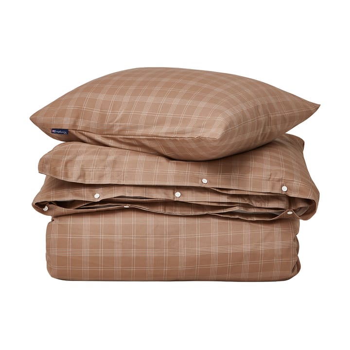 Checked Pin Point Oxford sengesett 150x210 cm - Brown - Lexington