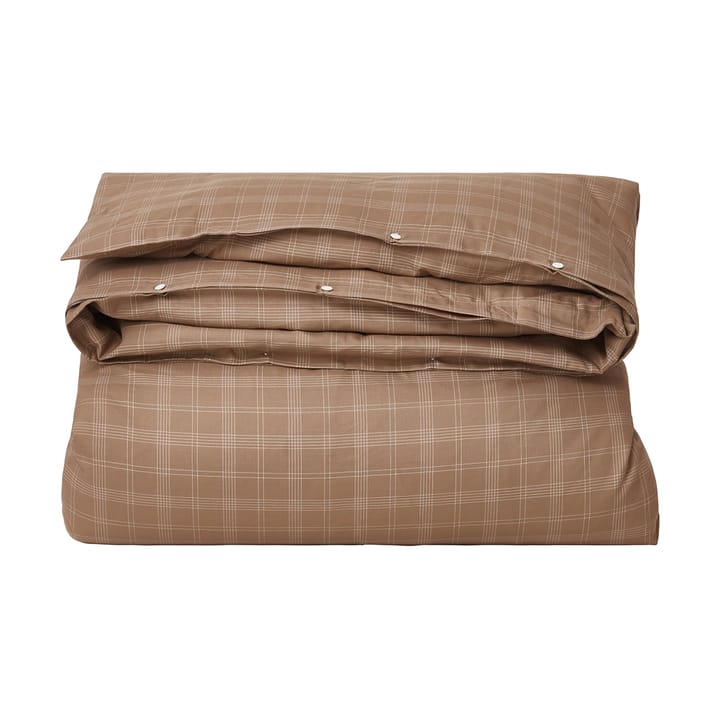 Checked Pin Point Oxford sengesett 150x210 cm, Brown Lexington