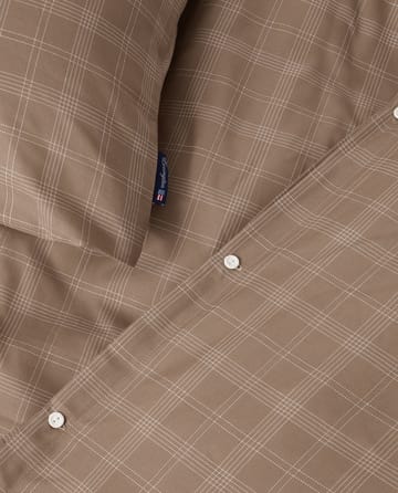 Checked Pin Point Oxford sengesett 150x210 cm - Brown - Lexington