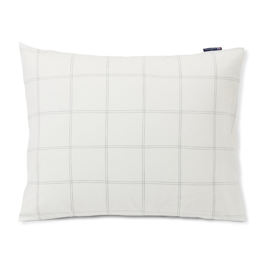 Bilde av Lexington Checked putevar bomull-lyocell 50 x 60 cm Off white-dark blue