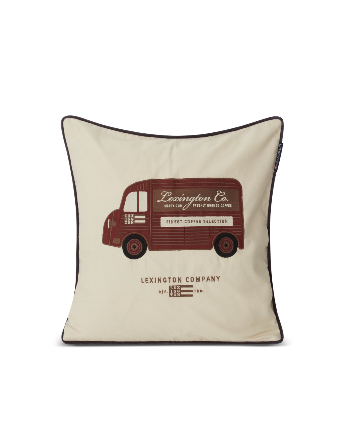 Bilde av Lexington Coffee Truck putetrekk 50x50 cm bomullstwill Beige-brun