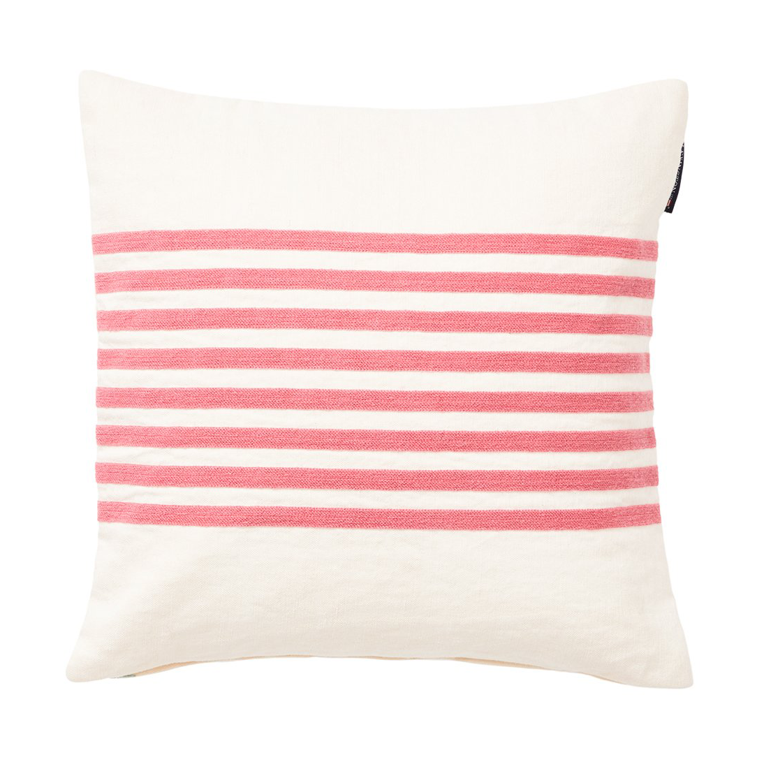 Bilde av Lexington Emboidery Striped Linen/Cotton putetrekk 50x50 cm Off White-red