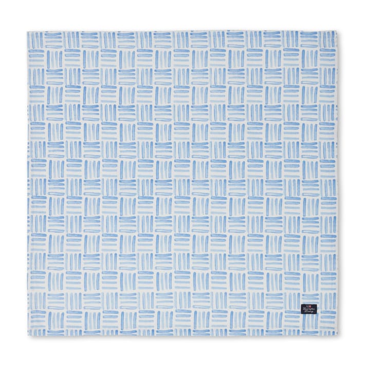 Graphic Printed Cotton serviett 50 x 50 cm, Blue-White Lexington