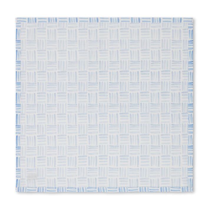 Graphic Printed Cotton serviett 50 x 50 cm, Blue-White Lexington