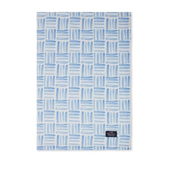 Graphic Printed Cotton serviett 50 x 50 cm - Blue-White - Lexington