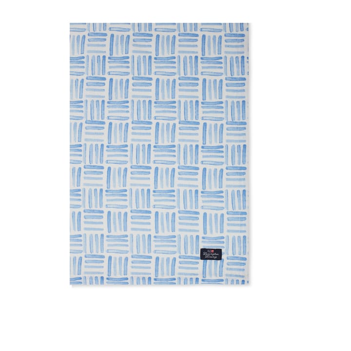 Graphic Printed Cotton serviett 50 x 50 cm, Blue-White Lexington