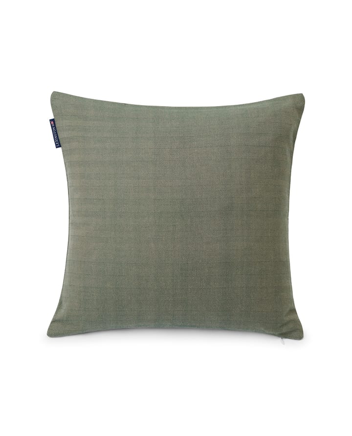 Herringbone Cotton Flanell kuddfodral 50x50 cm, Green Lexington