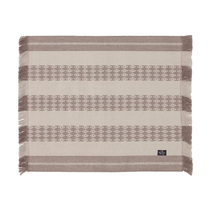 Jacquard Striped spisebrikke 40x50 cm - Beige - Lexington