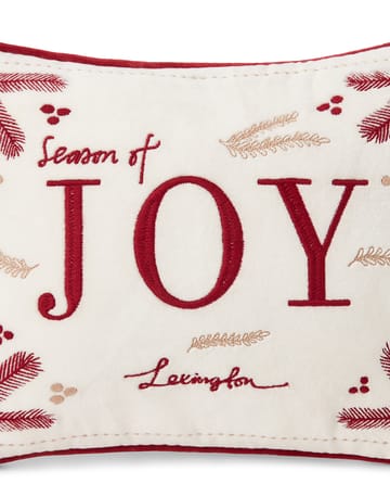 Joy Organic Cotton Velvet pute 30x40 cm - Hvit-rød - Lexington