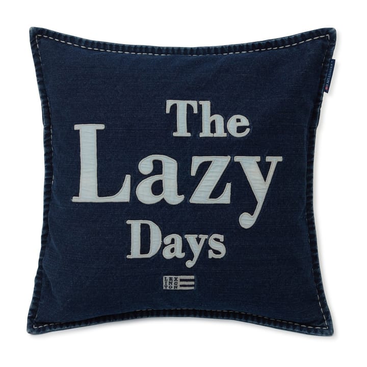 Lazy Days Denim Twill Cotton putevar 50 x 50 cm, Denim blue Lexington