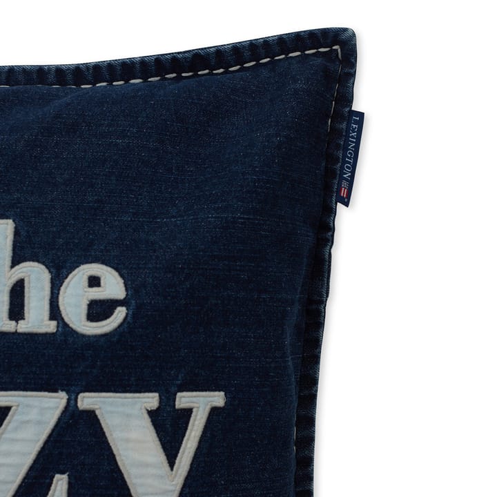 Lazy Days Denim Twill Cotton putevar 50 x 50 cm, Denim blue Lexington