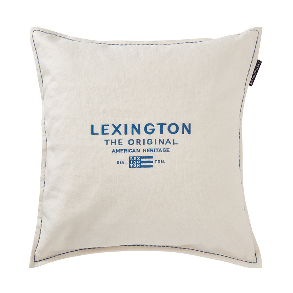 Bilde av Lexington Logo Embroidered Linen/cotton putetrekk 50x50 cm White