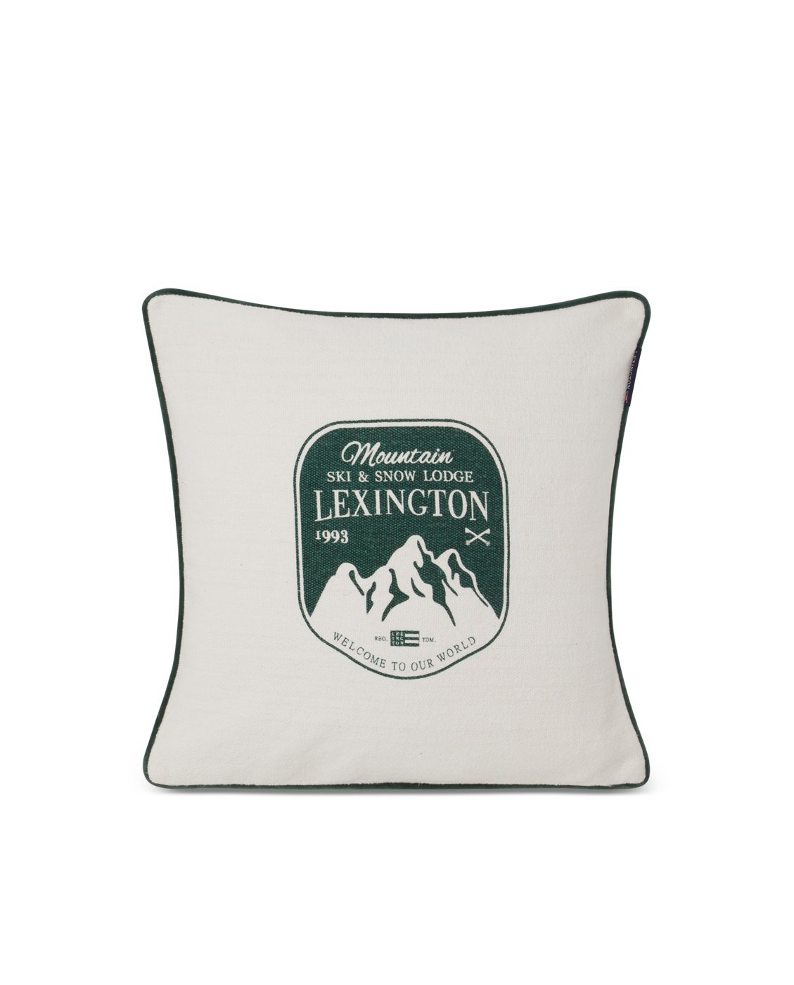 Bilde av Lexington Mountain Logo putetrekk 50x50 cm Hvit-grønn