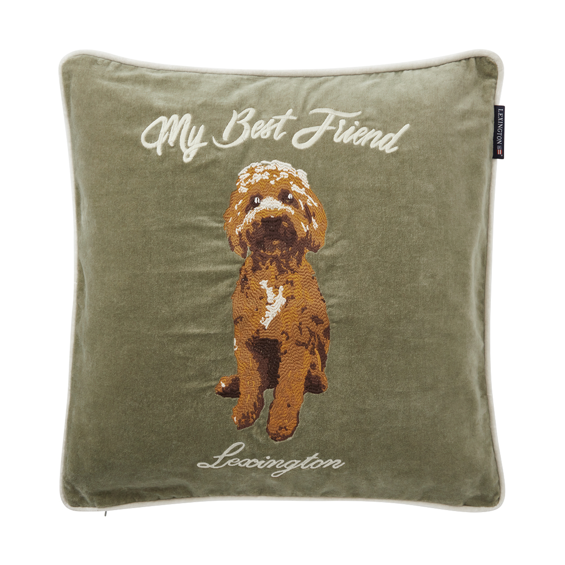 Bilde av Lexington My Best Friend Velvet putetrekk 50x50 cm Olive